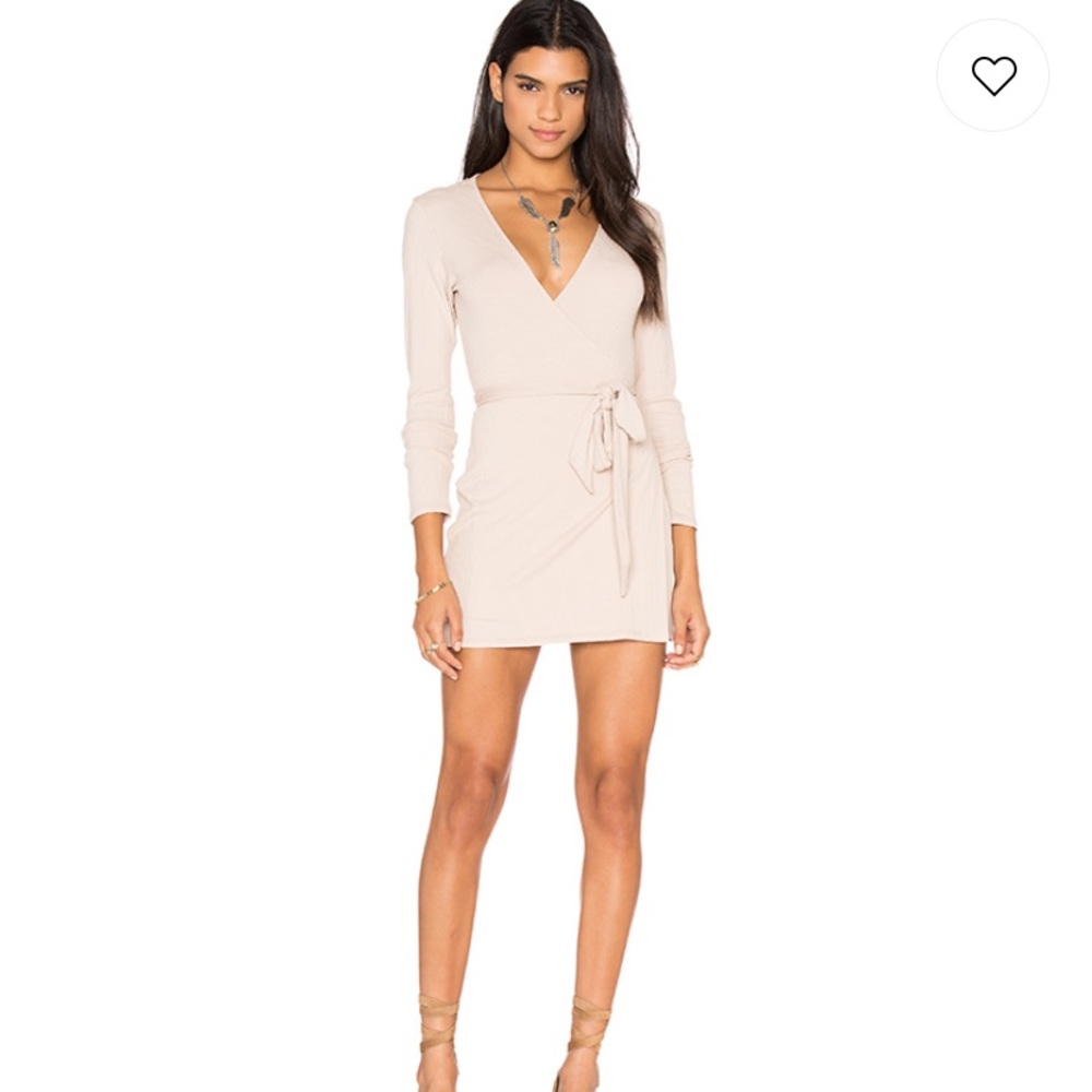 Ribbed wrap mini dress from revolve